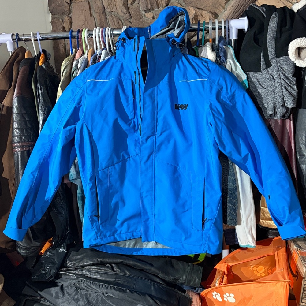 Men's Blue Hooded Jacket